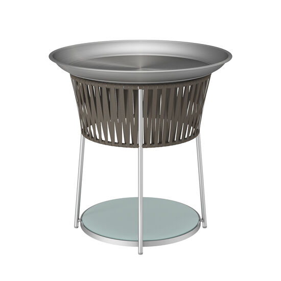 Temper Side Table Glass Brown