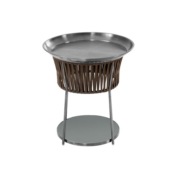 Temper Side Table Glass Brown