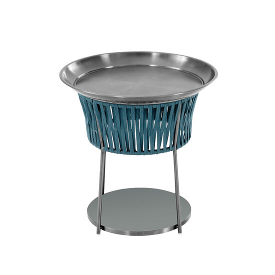 Temper Side Table Glass Teal