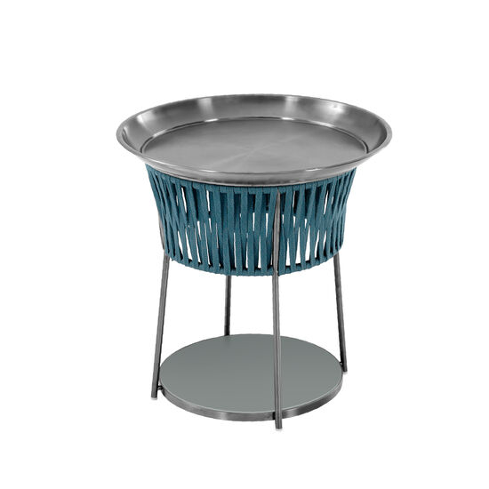 Temper Side Table Glass Teal