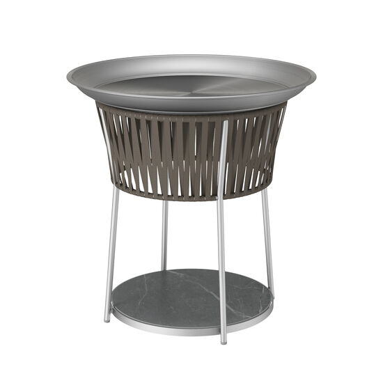 Temper Side Table Ceramic Brown