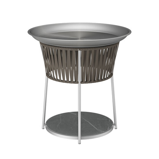 Temper Side Table Ceramic Brown