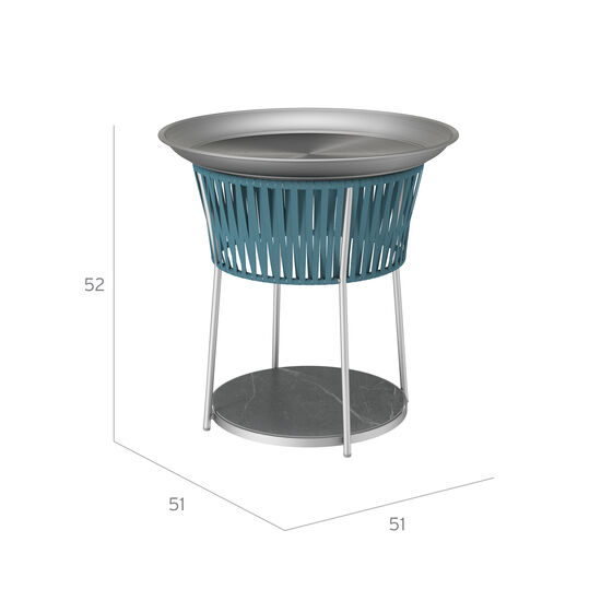 Temper Side Table Ceramic Teal