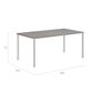 Portland Table Anodised 165 x 90 with HPL top Shade