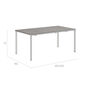 Portland Extending Table Anodised 165-225 x 90 with HPL top Shade