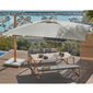 Positano Parasol 3.50 x 3.50 m square, Silver Grey