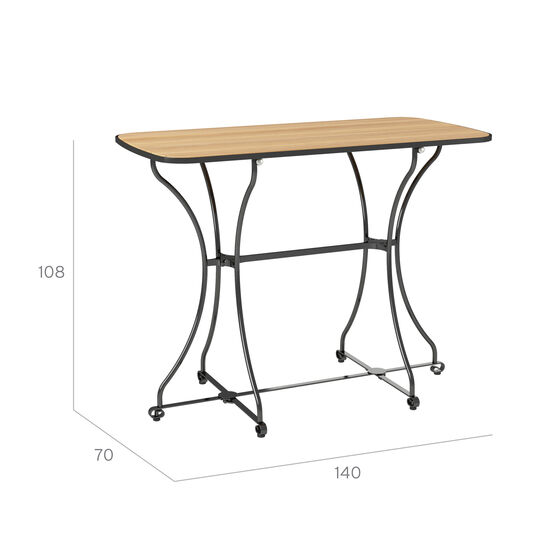 Fontenay Bar Table 140 x 70, foldable, Teak