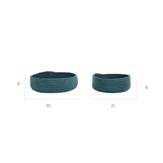 Temper Set of Bowls Teal, 2 pieces