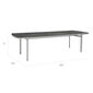 Temper Table Anodised 280 x 100 with ceramic top