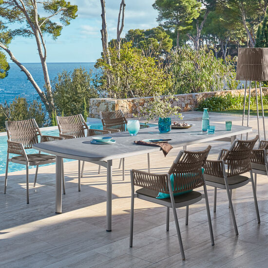 Temper Table Anodised 280 x 100 with ceramic top