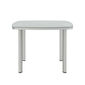 Temper Table Anodised 100 x 100 with glass top