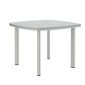 Temper Table Anodised 100 x 100 with glass top