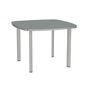 Temper Table Anodised 100 x 100 with glass top