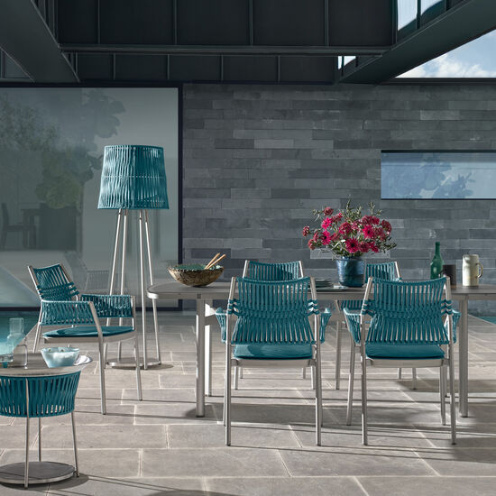 Temper Table Anodised 220 x 100 with glass top