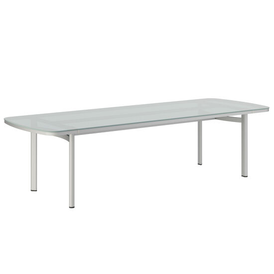 Temper Table Anodised 280 x 100 with glass top
