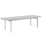 Temper Table Anodised 280 x 100 with glass top
