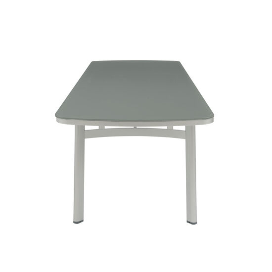 Temper Table Anodised 280 x 100 with glass top