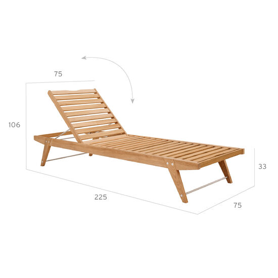 Doppia Lounger Set Teak