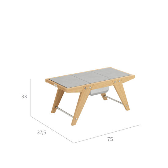 Doppia Side Table HPL with insert