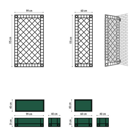 Orangery Trellis, Narrow