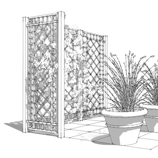 Orangery Trellis, Narrow