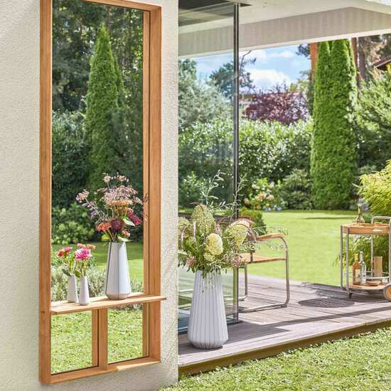 Fascino Mirror with teak frame, Vertical wide