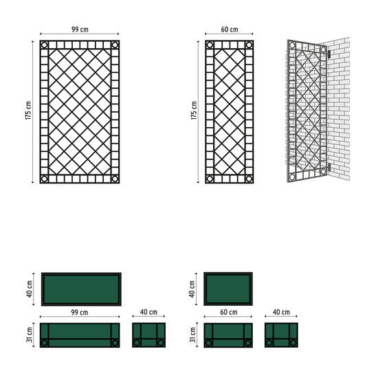 Orangery Trellis, Wide