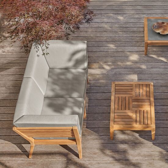 Valencia Lounge Coffee Table with teak top
