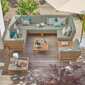 Valencia Lounge Coffee Table with teak top