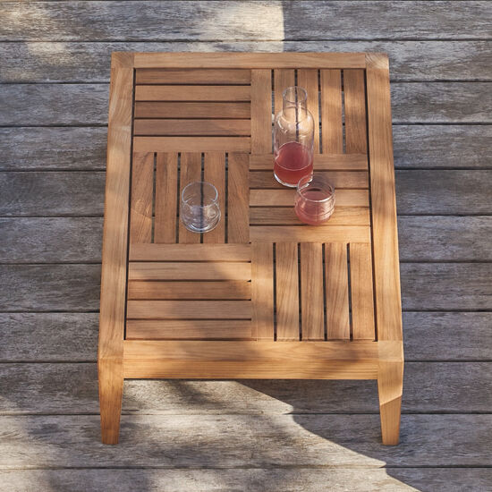 Valencia Lounge Coffee Table with teak top