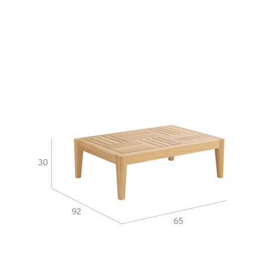Valencia Lounge Coffee Table with teak top