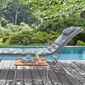 Pan Side Table Stainless Steel 48 x 48, Teak