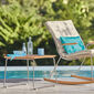Pan Side Table Stainless Steel 48 x 48, Teak