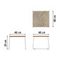 Pan Side Table Stainless Steel 48 x 48, HPL Patina Grey-Brown