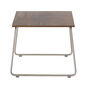 Pan Side Table Stainless Steel 48 x 48, HPL Patina Grey-Brown