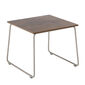 Pan Side Table Stainless Steel 48 x 48, HPL Patina Grey-Brown