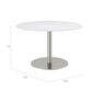 Ronda Single-Pedestal Table Ø 120 Ceramic Marble White