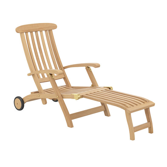 Royal Princess Deck Chair with wheels and extended footrest