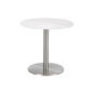 Ronda Single-Pedestal Table Ø 80 Ceramic Marble White