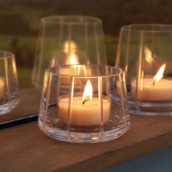 Lantern Set in crystal glass (2 pieces)