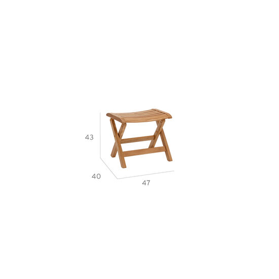 Classic Footstool, Teak