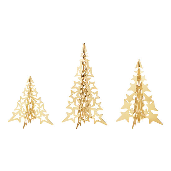 Greve Table Trees Set of 3 gold-plated