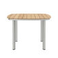 Temper Table Anodised Aluminium 105 x 105 with teak top