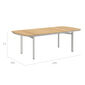 Temper Table Anodised Aluminium 225 x 105 with teak top