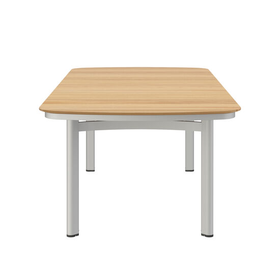 Temper Table Anodised Aluminium 225 x 105 with teak top