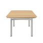 Temper Table Anodised Aluminium 225 x 105 with teak top