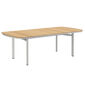 Temper Table Anodised Aluminium 225 x 105 with teak top