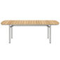 Temper Table Anodised Aluminium 225 x 105 with teak top