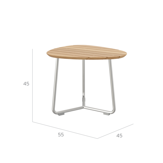 Amari Side Table with teak top