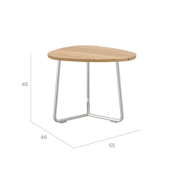 Amari Side Table with teak top